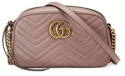 Gucci Gg Marmont Mini Crossbody Bag In Beige