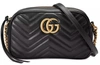 Gucci Gg Marmont Mini Crossbody Bag In Black