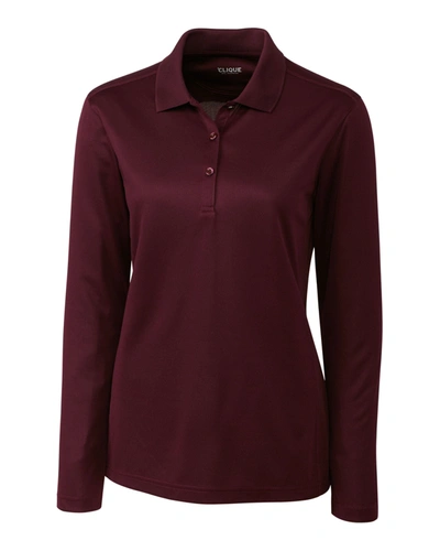 Clique L/s Ice Lady Pique Polo Shirt In Red