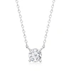 Ross-simons Lab-grown Diamond Solitaire Necklace In Sterling Silver In Silver