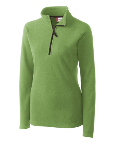 Clique Summit Lady Half Zip Microfleece Jacket In Green