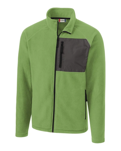 Clique Men's Summit Microfleece Hybrid Full Zip Jacket In Green