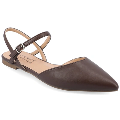Journee Collection Women's Supernatural Shades Tru Comfort Foam Narrow Width Martine Flats In Truffle