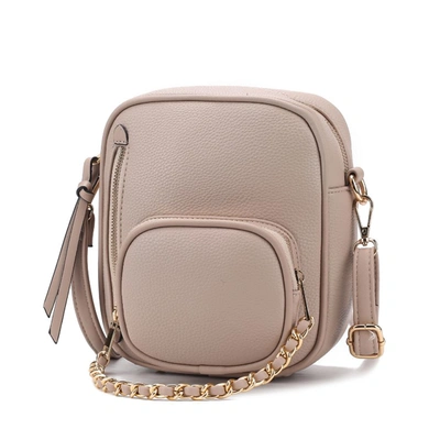 Mkf Collection By Mia K Winona Vegan Leather Women's Crossbody Bag In Beige