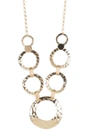 Tasha Hammered Circle Link Necklace In Gold