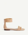 ANN TAYLOR FERN RAFFIA SUEDE SANDALS,433853