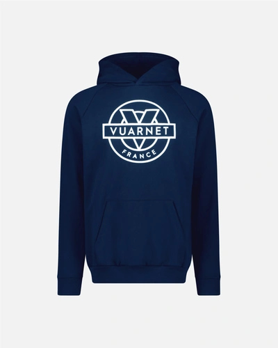 Vuarnet Outline Cotton Hoodie In Navy