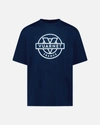 Vuarnet Outline Cotton T-shirt In Navy