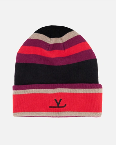 Vuarnet Stripe Team Beanie In Red