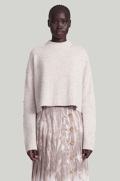 Altuzarra Melville Popcorn-knit Cashmere Jumper In Natural Melange