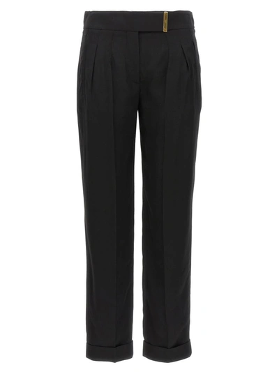 Tom Ford Metal Bar Detail Pants In Black