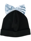 FEDERICA MORETTI bow embroidered beanie hat,WM1062112203654