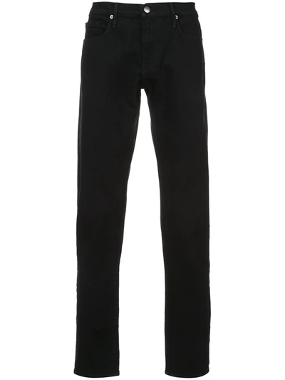 Frame Lhomme Slim Mid-rise Jeans In Black