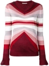 MARCO DE VINCENZO V-neck striped jumper,DRYCLEANONLY