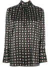 FENDI colour-block geometric blouse,FS68494IG12201569