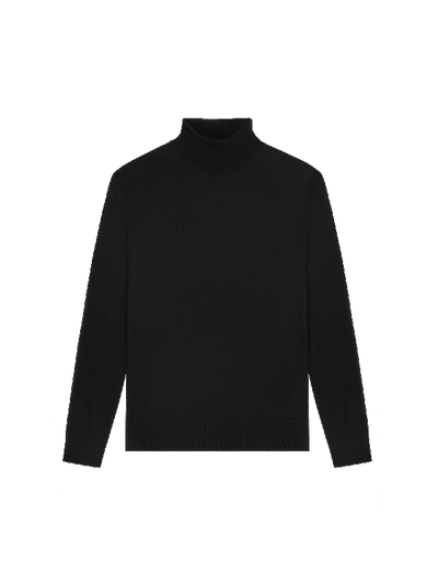 Pangaia Men's Regenerative Merino Wool Turtleneck Sweater — Black Xl