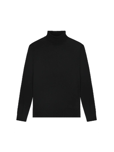 Pangaia Men's Regenerative Merino Wool Turtleneck Sweater — Black