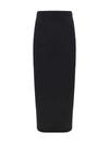 Lanvin Crepe Pencil Skirt In Black