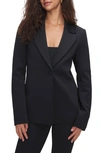 Good American One-button Scuba Blazer In Black001