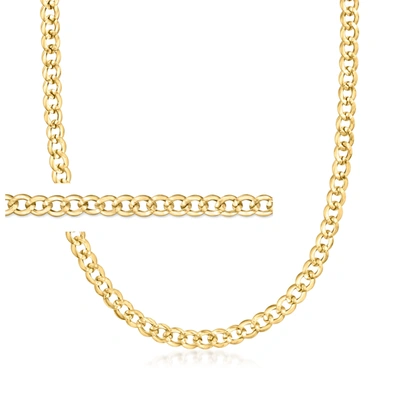 Ross-simons Italian 6mm 18kt Yellow Gold Curb-link Chain Necklace