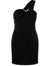 Alyx Minidress One-shoulder Fitted Silhouette In Black
