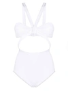 Alaïa Original One Piece Bikini Swimsuit In White