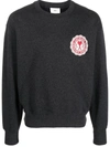 Ami Alexandre Mattiussi Ami Paris Ami De Coeur Monogram Jumper In Dark Grey