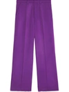 Ami Alexandre Mattiussi Wide-leg Tailored Trousers In Purple