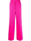 Ami Alexandre Mattiussi Wide-leg Trousers Featuring Button Detailing In Fucsia