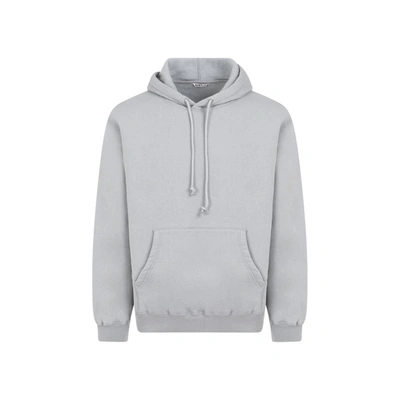 Auralee Cotton Jersey Hoodie In Blue Gray