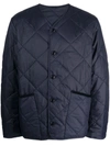 Barbour Liddesdale Quilted Bomber Jacket In Blue