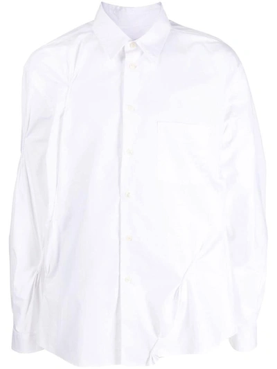 424 Pinched-detail Cotton Shirt In White