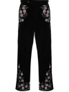 BODE BODE EMBROIDERED COTTON TROUSERS