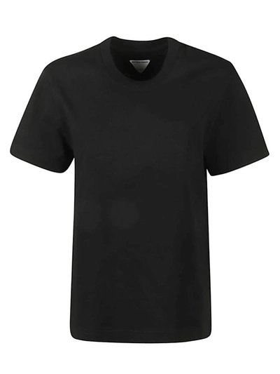 Bottega Veneta Black Crew-neck T-shirt In Cotton In Starry Night