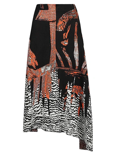 Bottega Veneta Jacquard Viscose Skirt In Black