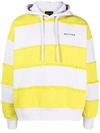 Botter Drawstring Striped Cotton Hoodie In Multicolour