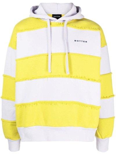 Botter Stripe Contrast-panel Organic-cotton Hoody In Multicolor