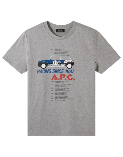 Apc T恤 A.p.c. 男士 颜色 灰色 In Grey