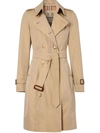 Burberry Mid-length Kensington Heritage Trench Coat In Beige