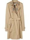 BURBERRY BURBERRY VINTAGE CHECK MOTIV COTTON TRENCH COAT