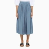 Chloé Woman Midi Skirt Pastel Blue Size 4 Linen
