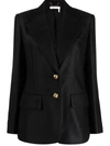CHLOÉ CHLOÉ WOOL AND SILK BLEND SINGLE-BREASTED JACKET