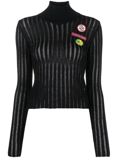 Cormio Patch-detail High Neck Jumper In Multi-colored