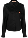 Cormio Katy Pin Badge Long-sleeved Shirt In Black