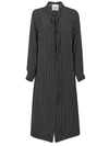Cri.da Crida Polka Dot Silk Midi Dress In Black