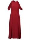 Cri.da Crida Silk Midi Dress In Red
