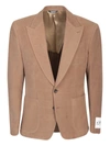 Dolce & Gabbana Single-breasted Stretch Fustian Jacket In Brown