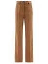 DOLCE & GABBANA DOLCE & GABBANA WOOL TROUSERS WITH PLAQUE
