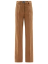 Dolce & Gabbana Camel Wool Pants In Brown