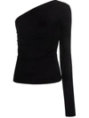 Dsquared2 One Shoulder Jersey Draped Top
